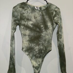 Princess Polly Green Tie-Dye Bodysuit